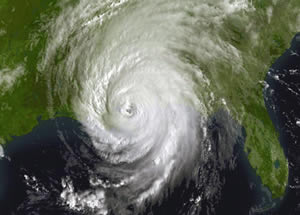 Hurricane Katrina on Aug. 28, 2005 
      300 x 215 Pixel