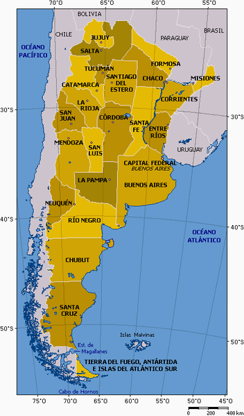 Argentina - Map - Provinces with names.png 
      (456 × 776 pixels, taille du fichier : 37 ko)